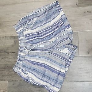 🍄Briggs New York Stripe Linen Blend Shorts